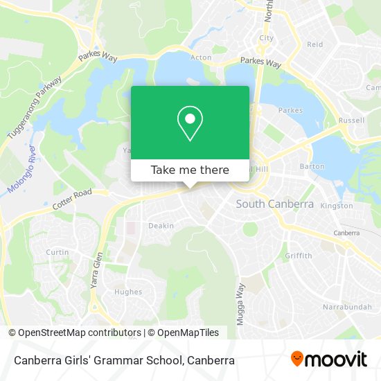 Canberra Girls' Grammar School map