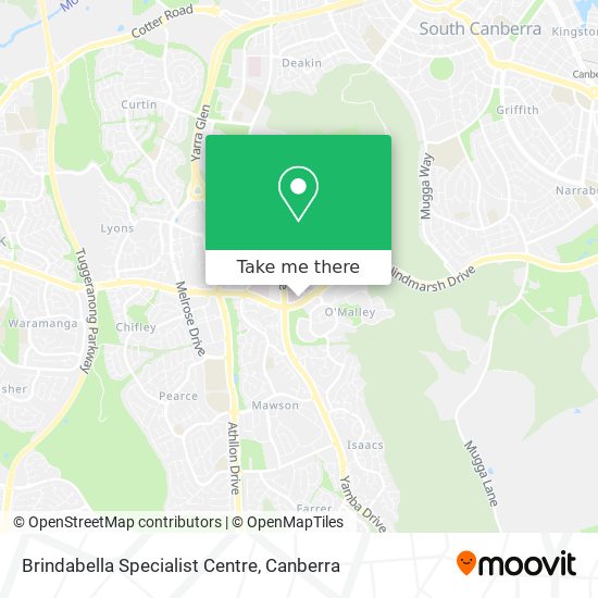 Brindabella Specialist Centre map