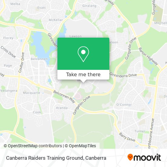 Canberra Raiders Training Ground map