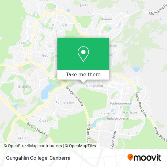Mapa Gungahlin College