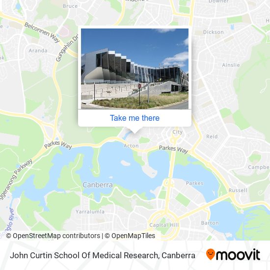 John Curtin School Of Medical Research map