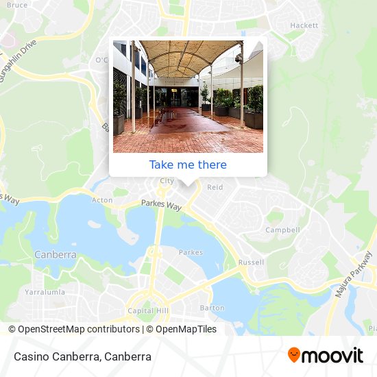 Casino Canberra map
