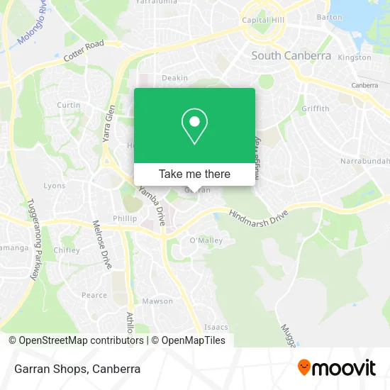 Garran Shops map