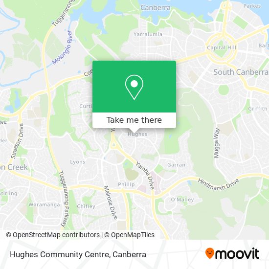 Hughes Community Centre map