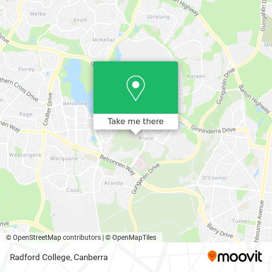 Radford College map