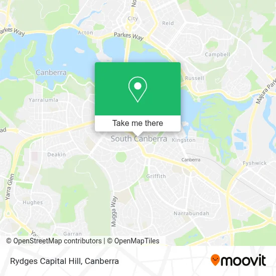 Mapa Rydges Capital Hill