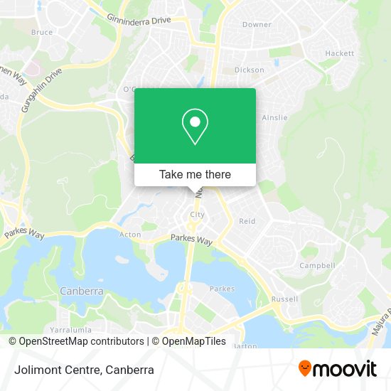 Mapa Jolimont Centre