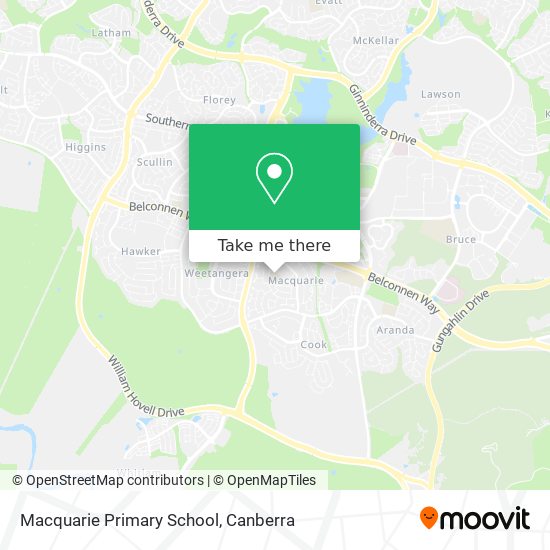 Mapa Macquarie Primary School