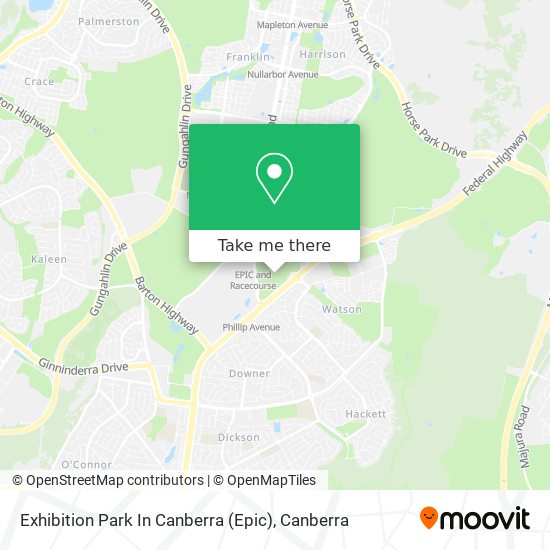 Exhibition Park In Canberra (Epic) map
