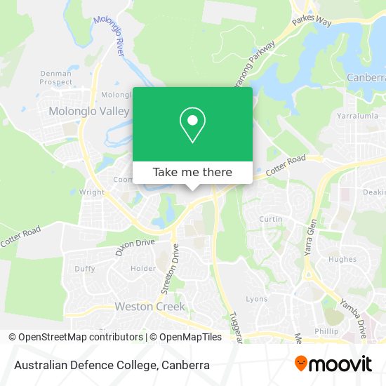 Australian Defence College map
