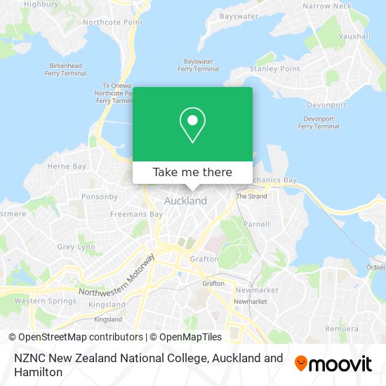 NZNC New Zealand National College map