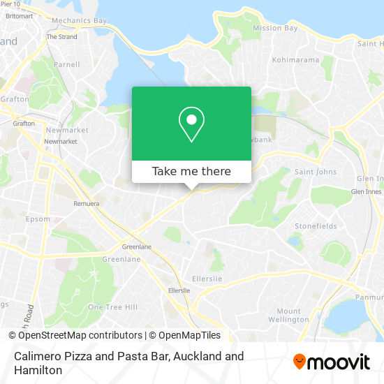 Calimero Pizza and Pasta Bar map