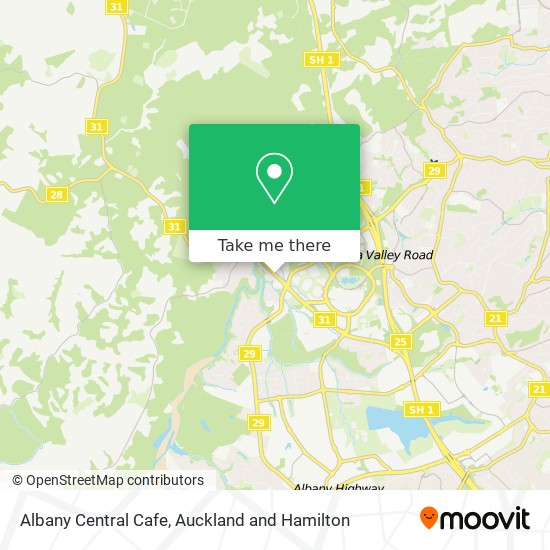 Albany Central Cafe map