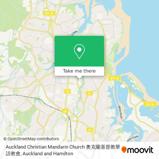 Auckland Christian Mandarin Church 奧克蘭基督教華語教會 map