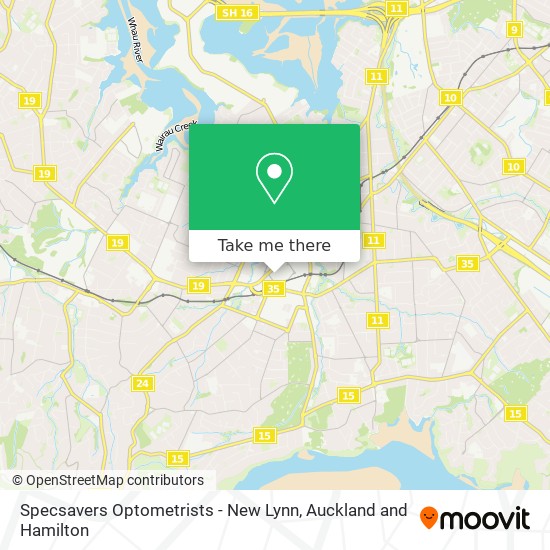 Specsavers Optometrists - New Lynn map