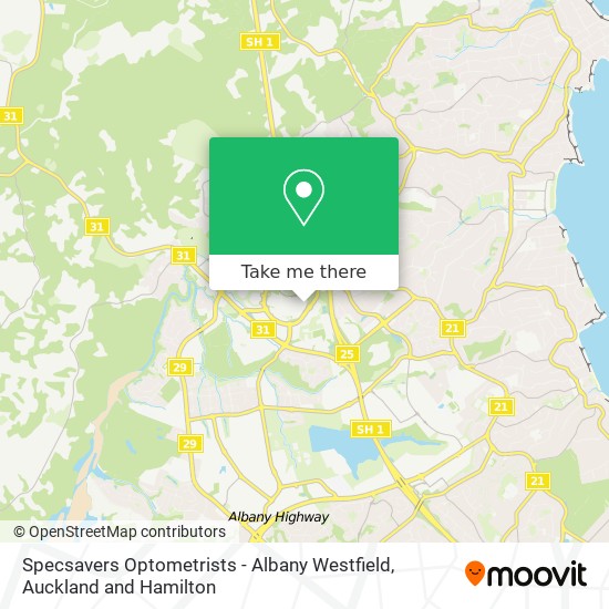 Specsavers Optometrists - Albany Westfield map