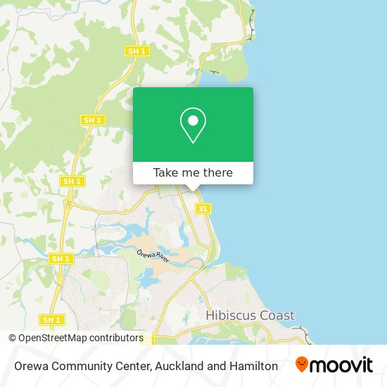 Orewa Community Center map