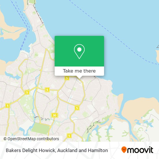 Bakers Delight Howick map