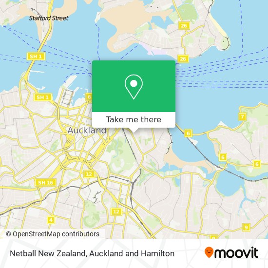 Netball New Zealand map