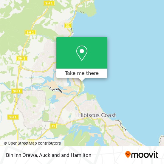 Bin Inn Orewa map