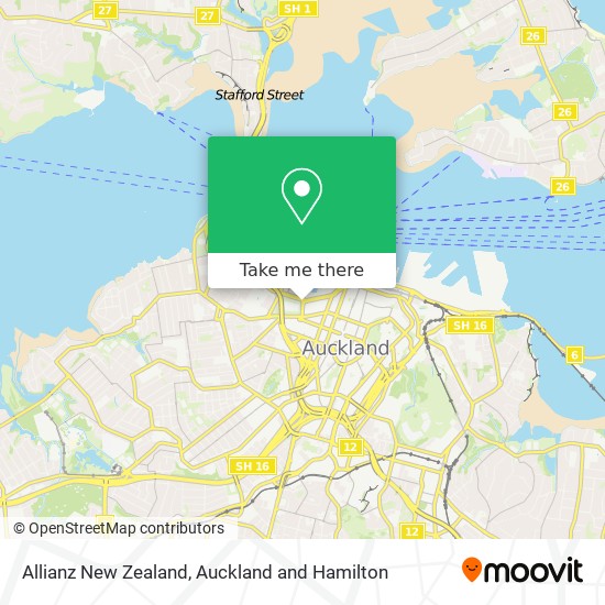 Allianz New Zealand map
