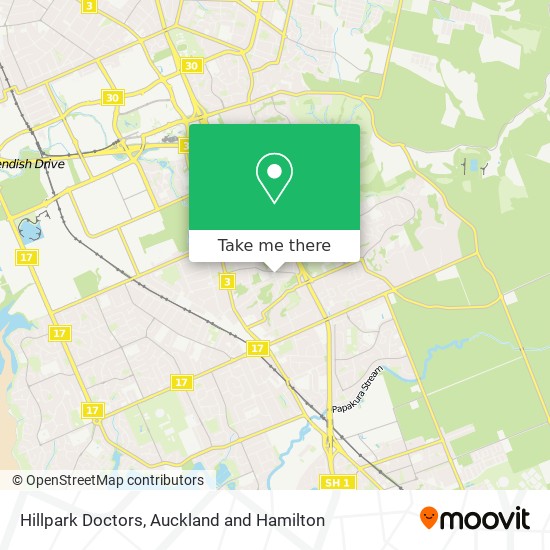Hillpark Doctors map
