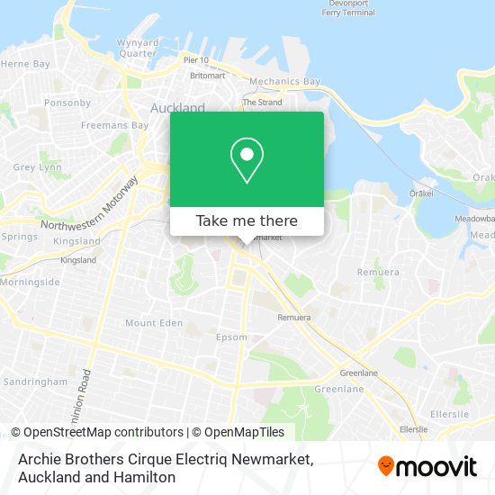 Archie Brothers Cirque Electriq Newmarket map
