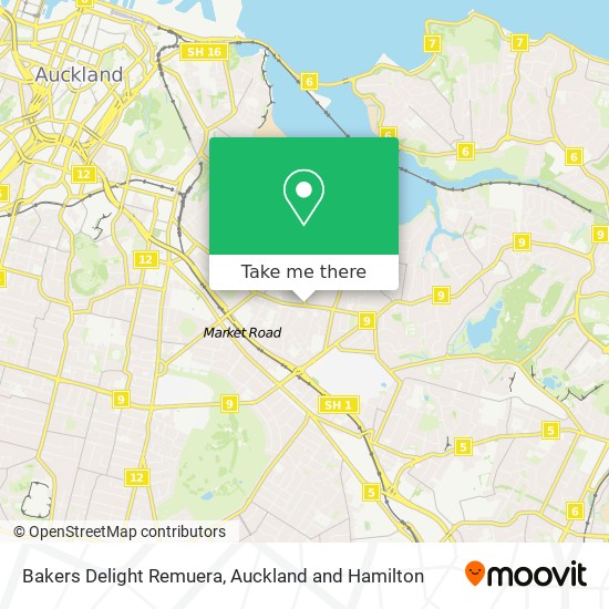 Bakers Delight Remuera map