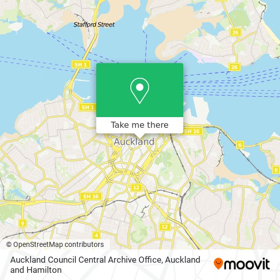 Auckland Council Central Archive Office map