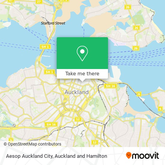 Aesop Auckland City map