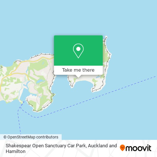 Shakespear Open Sanctuary Car Park map