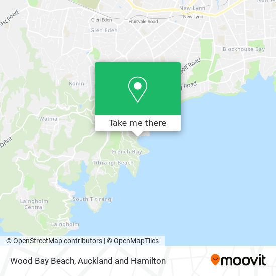 Wood Bay Beach map