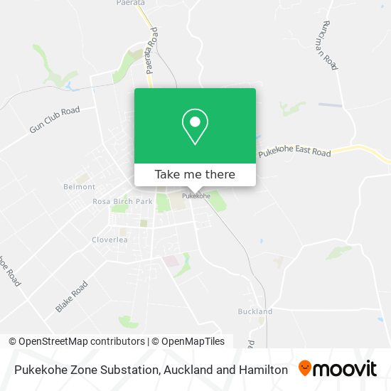 Pukekohe Zone Substation map