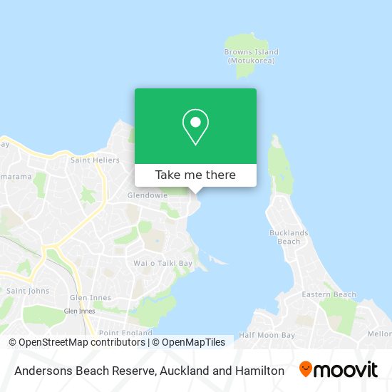 Andersons Beach Reserve map