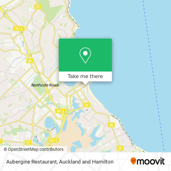 Aubergine Restaurant map