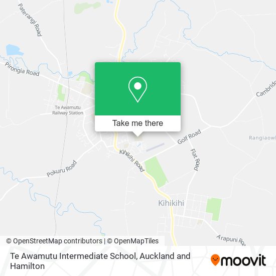 Te Awamutu Intermediate School map