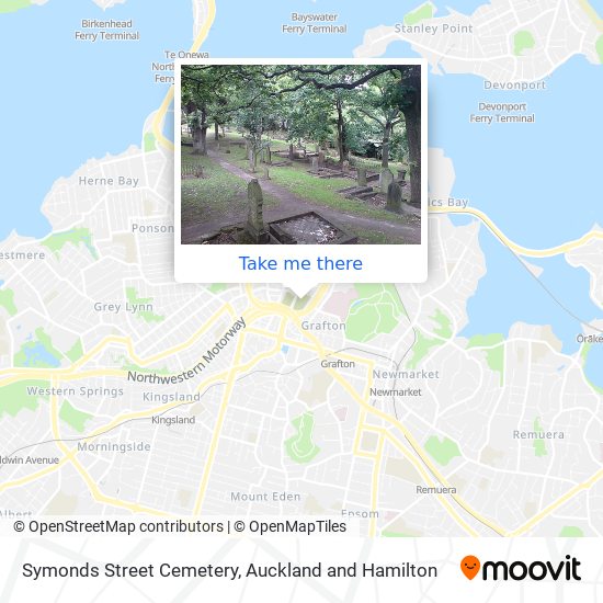 Symonds Street Cemetery map