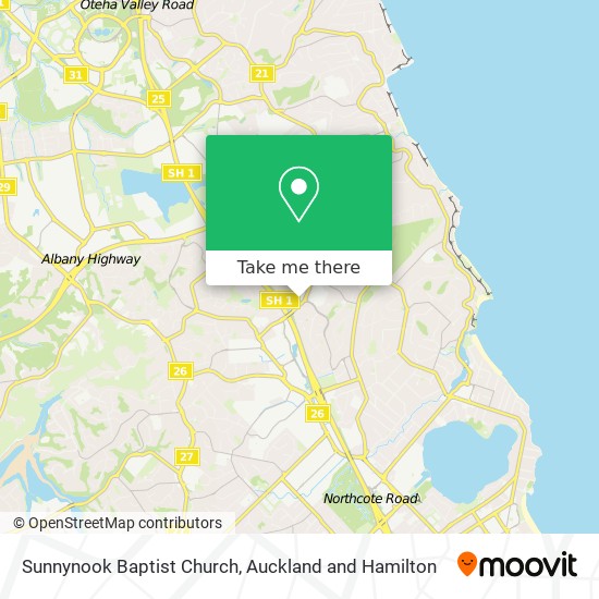 Sunnynook Baptist Church map