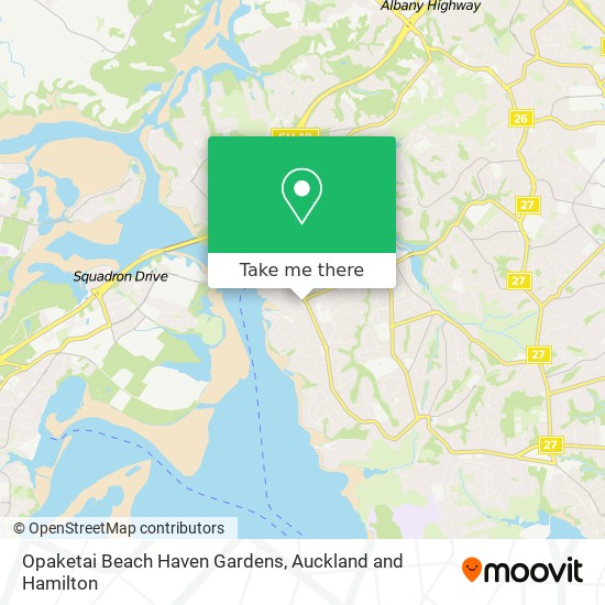 Opaketai Beach Haven Gardens map