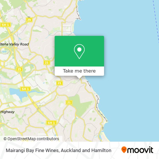 Mairangi Bay Fine Wines map