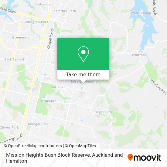 Mission Heights Bush Block Reserve map