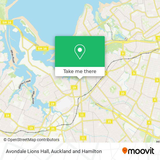 Avondale Lions Hall map