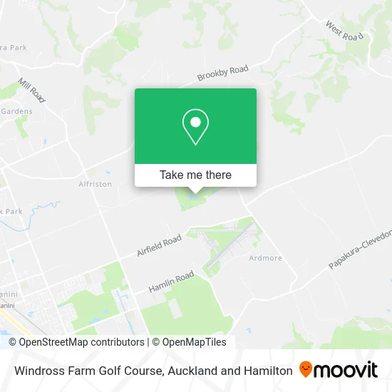 Windross Farm Golf Course map
