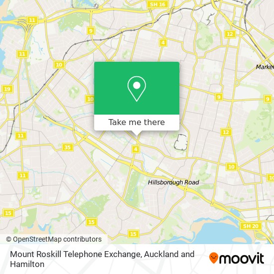 Mount Roskill Telephone Exchange map