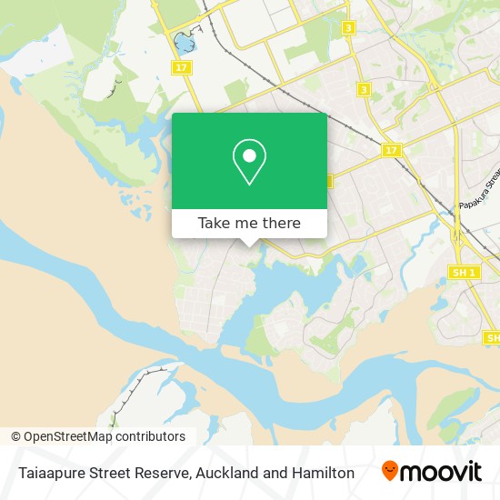 Taiaapure Street Reserve map