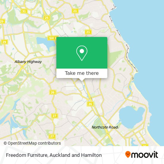 Freedom Furniture map