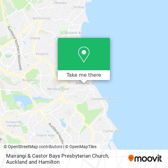 Mairangi & Castor Bays Presbyterian Church map
