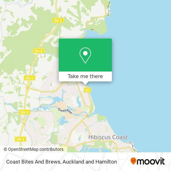 Coast Bites And Brews map