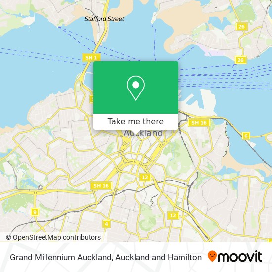 Grand Millennium Auckland map