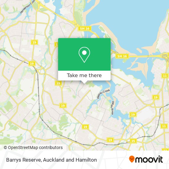 Barrys Reserve map